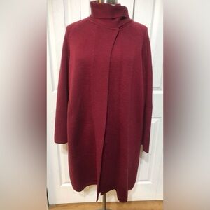 Vintage Bonnie Lee Leroy ladies Knit Cape Maroon Shaw 46 14/16 Women’s Sweater